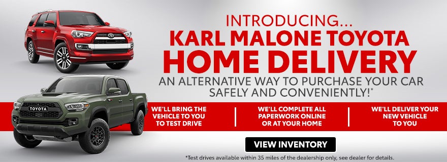 Shop from home with delivery at Karl Malone Toyota in Ruston