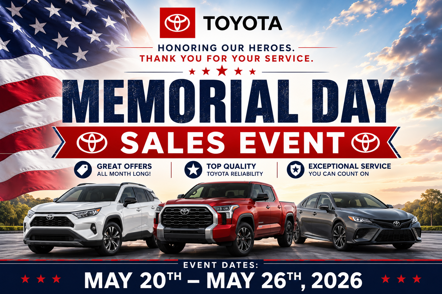 Memorial day sales event